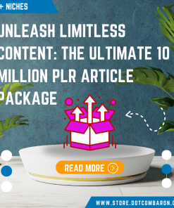 Unleash Limitless Content: The Ultimate 10 Million PLR Article Package Across 200+ Niches!